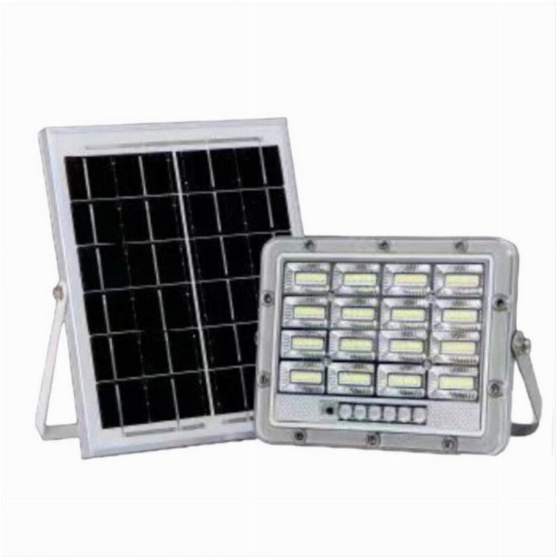 foto del prodotto trade shop traesio faro led pannello solare 50 w luce fredda telecomando indicatore carica tk08 50w 