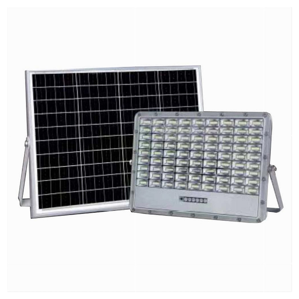 foto del prodotto trade shop traesio faro led pannello solare 500w luce fredda telecomando indicatore carica tk08 500w 