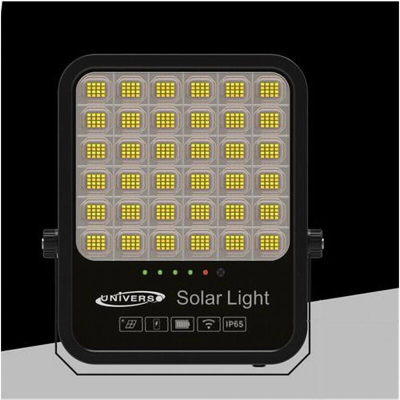 foto del prodotto trade shop traesio faro led proiettore 400w ip65 cct 3in1 con pannello solare telecomando ry 400w 3c 