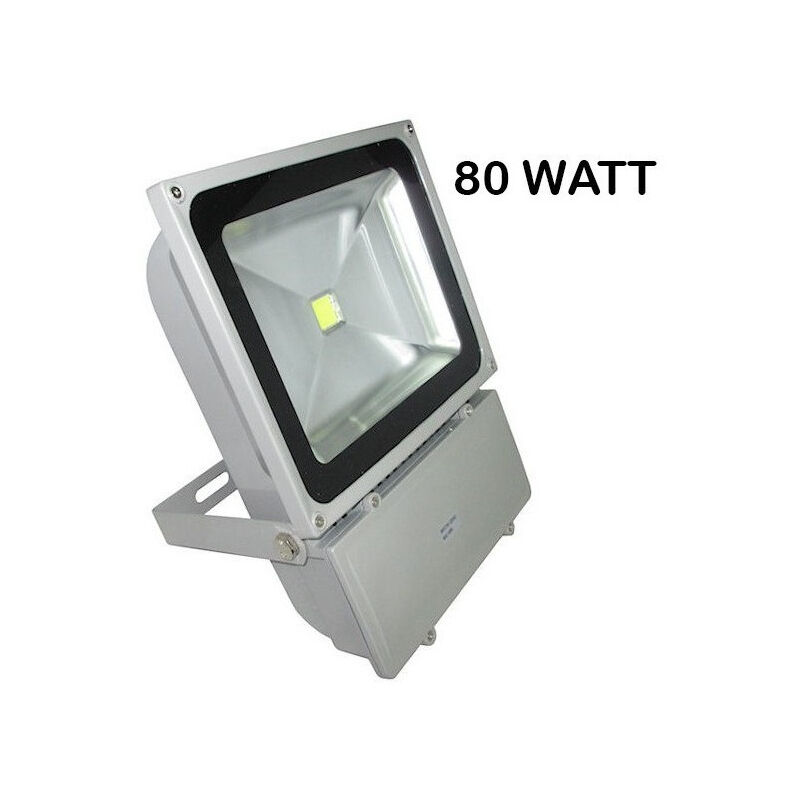 foto del prodotto trade shop traesio faro led slim faretto ip66 alta luminosit luce bianca fredda 10 20 30 50 w 80 watt