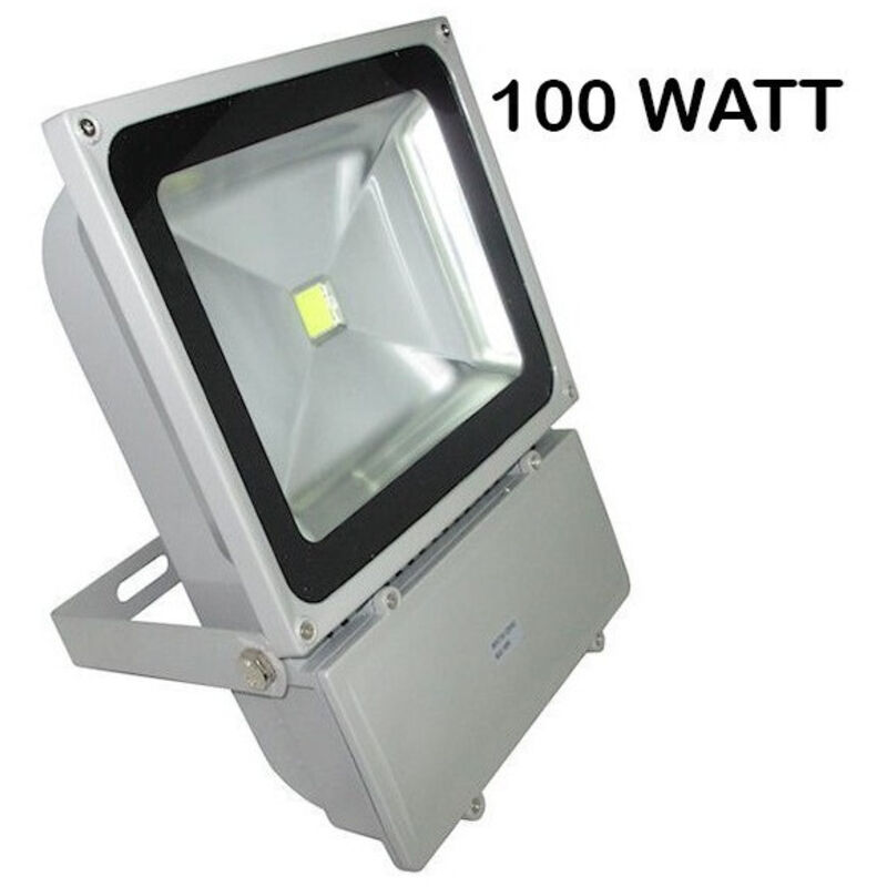 foto del prodotto trade shop traesio faro led slim faretto luce calda alta luminosita 10w 20w 30w 50w 80w 100w ip66 100 watt