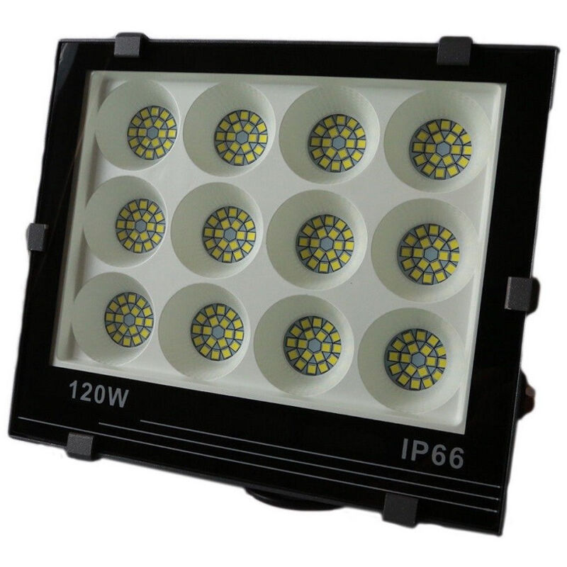 foto del prodotto trade shop traesio faro led smd slim 60 120 200 watt faretto spot alta luminosita lampada ip66 120 watt