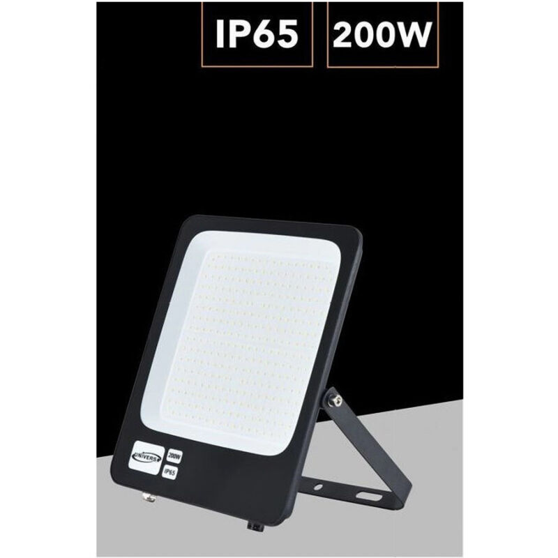 foto del prodotto trade shop traesio faro led ultra slim 200w esterno ip65 orientabile luce 3000k 6500k 4000k jr 200w bianco caldo 