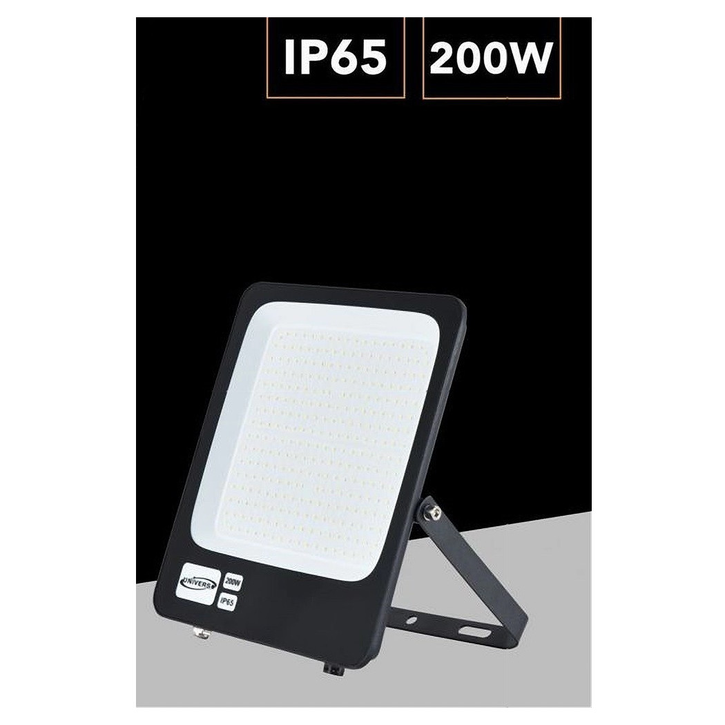 foto del prodotto trade shop traesio faro led ultra slim 200w esterno ip65 orientabile luce 3000k 6500k 4000k jr 200w bianco freddo 
