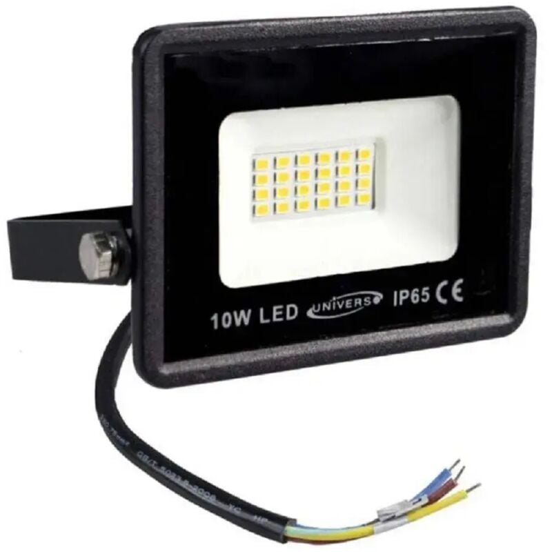 foto del prodotto trade shop traesio - faro led ultra slim proiettore luce 4000k 6500k 3000k scocca nera 10watt f10w-n1 - -bianco caldo -