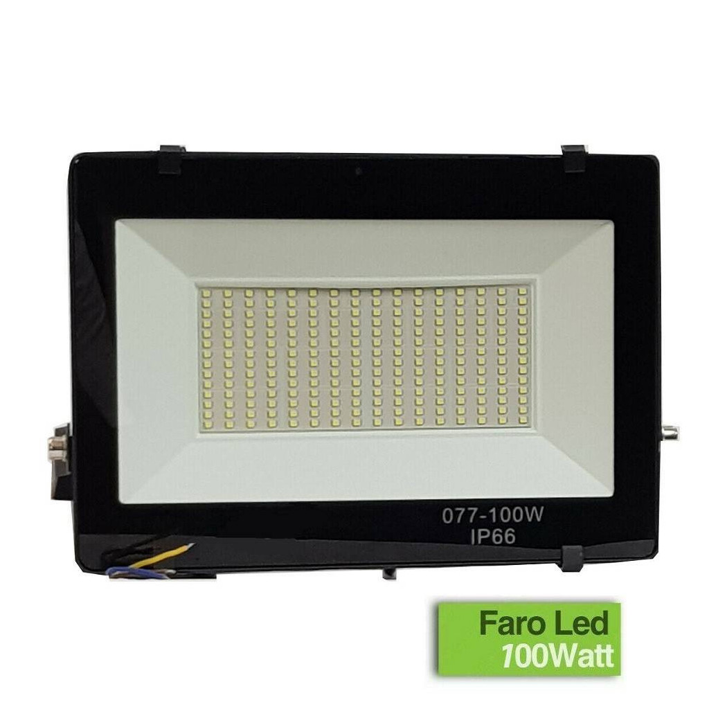 foto del prodotto trade shop traesio faro per esterno a led 100w alta luminosita con 224 led luce bianca smd ip66 
