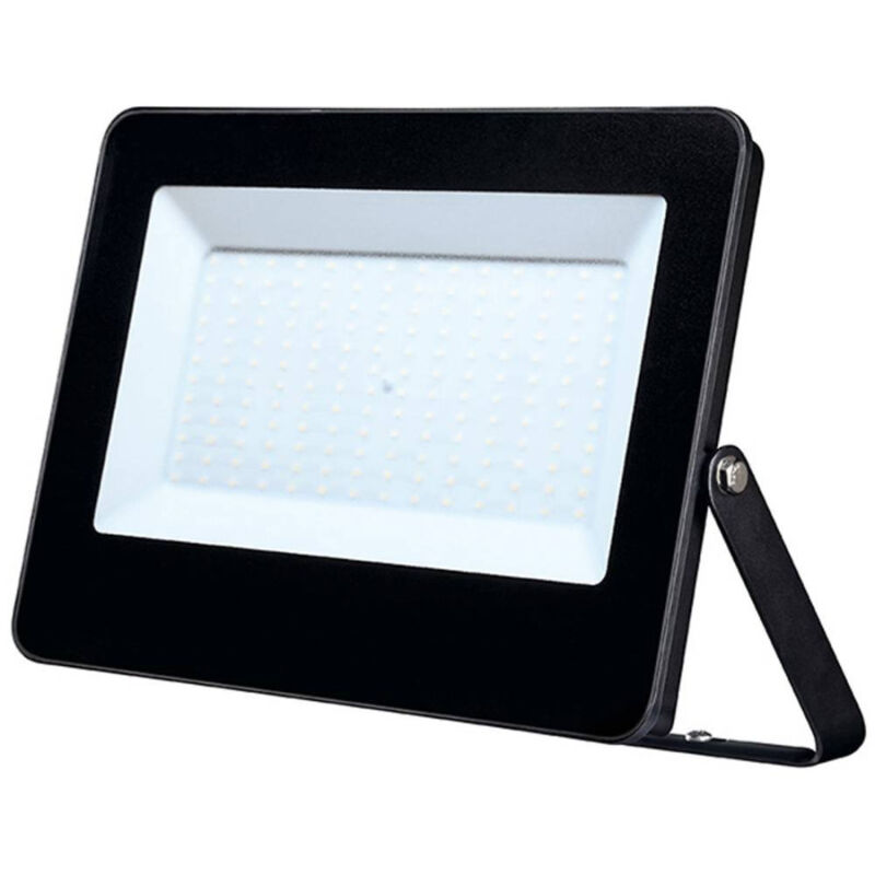 foto del prodotto trade shop traesio faro proiettore a led 200w nero luce fredda 6000k per esterno ip66 9000 lumen 