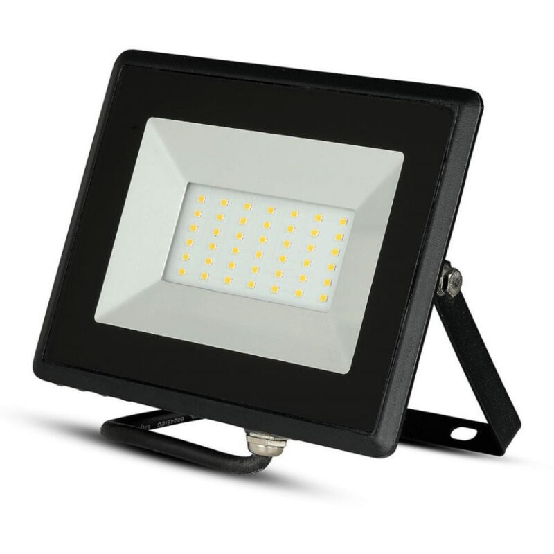 foto del prodotto trade shop traesio faro proiettore a led smd da 50w colore nero luce calda 3000k per esterno ip65 