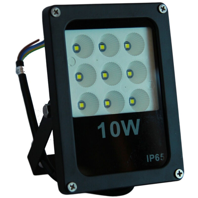 foto del prodotto trade shop traesio faro proiettore led per esterno a aperto 10 30 50w slim spot luce a led smd ip65 10 watt