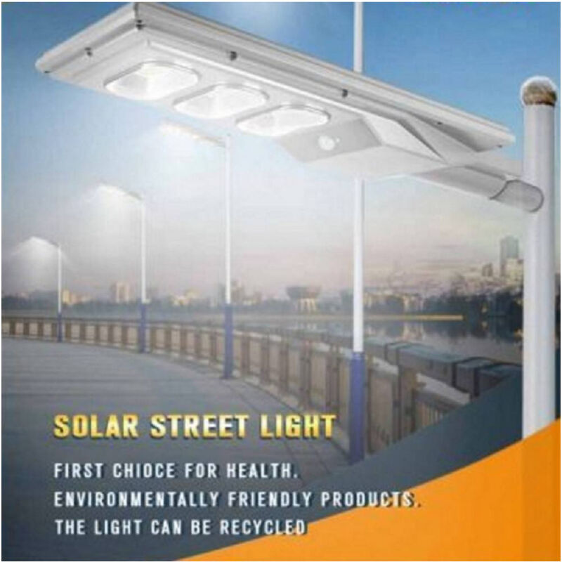 foto del prodotto trade shop traesio faro stradale led lampione solare 150w luce 6500k sensore movimento sl 150w ss 