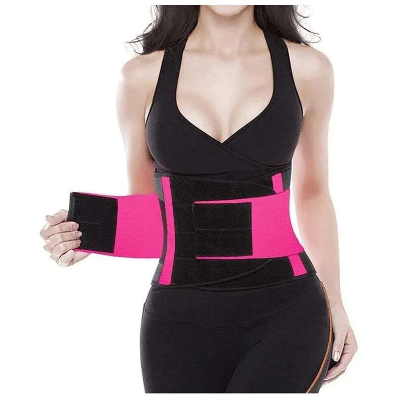 foto del prodotto trade shop traesio fascia lombare supporto per la schiena cintura di sostegno trainer pancia unisex fucsia xl