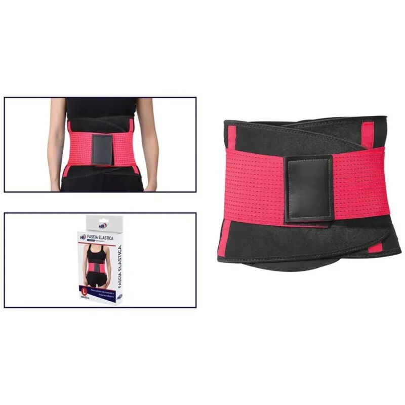 foto del prodotto trade shop traesio fascia lombare supporto per la schiena cintura di sostegno trainer pancia unisex rosso l
