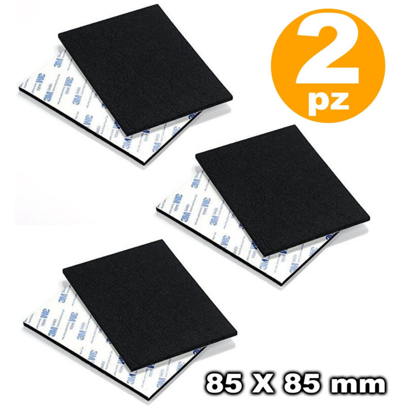foto del prodotto trade shop traesio feltrini autoadesivi quadrati 2 pz 85x85mm nero sedie mobili vetro formica dfh 