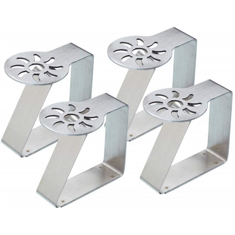 foto del prodotto trade shop traesio ferma tovaglia fermatovaglia tavola acciaio sole clip set 4pz molla gancio tavole 