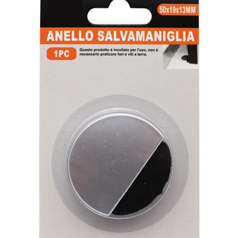 foto del prodotto trade shop traesio fermaporta ferma porta circolare in plastica con gomma antigraffio 50x19x13mm 