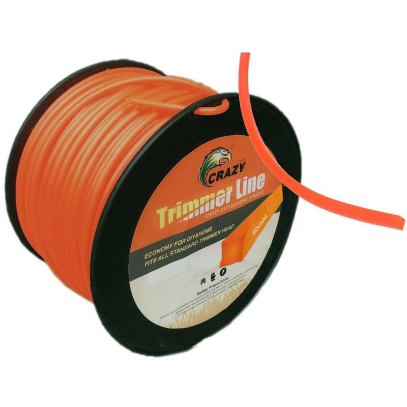 foto del prodotto trade shop traesio filo decespugliatore quadrato 2.4 mm bobina 100 mt metri tagliaerba cavo matassa 