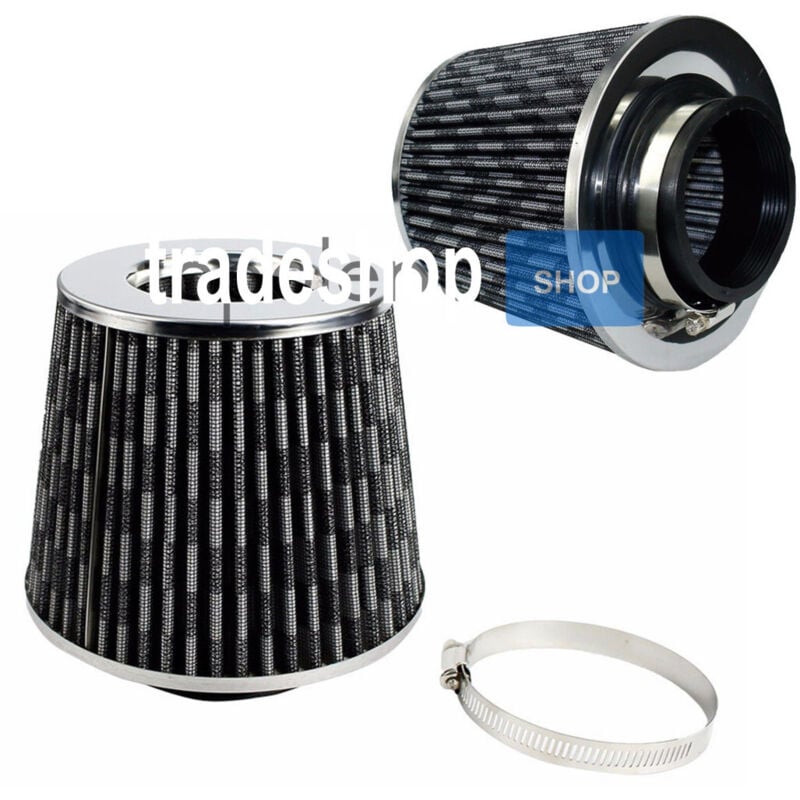 foto del prodotto trade shop traesio filtro aria sportivo aspirazione tuning universale conico auto morsetto 9cm 