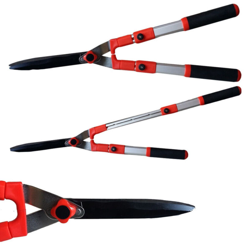 foto del prodotto trade shop traesio - forbice cesoia da pota taglia rami telescopica con manici allungabili 65-86 cm -