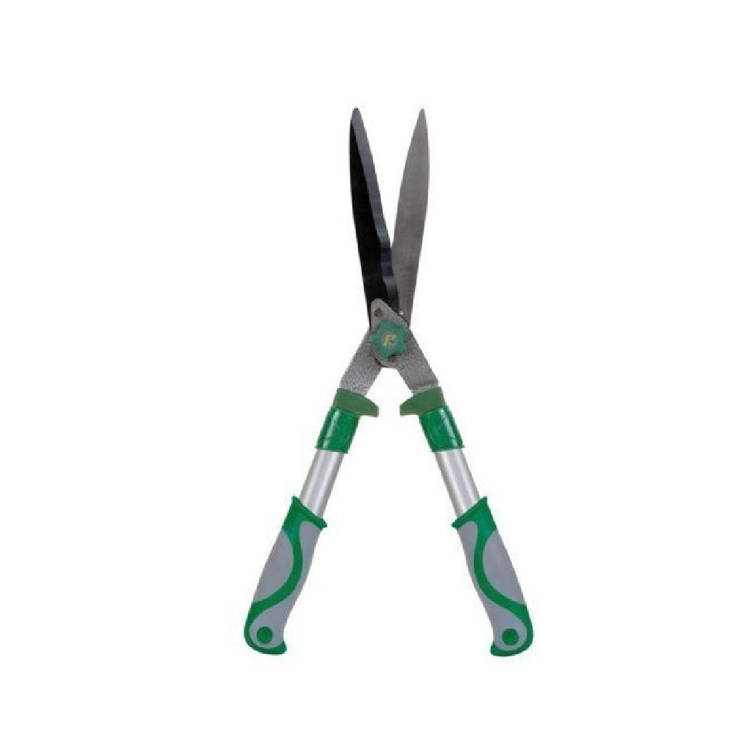 foto del prodotto trade shop traesio forbice tagliasiepi taglia erba da siepe con manico telescopico 64cm lama 20cm 