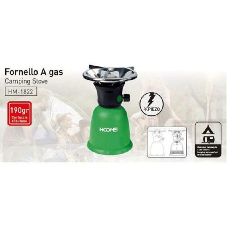 foto del prodotto trade shop traesio fornellino a gas portatile 190gr per campeggio camping da viaggio di emergenza 
