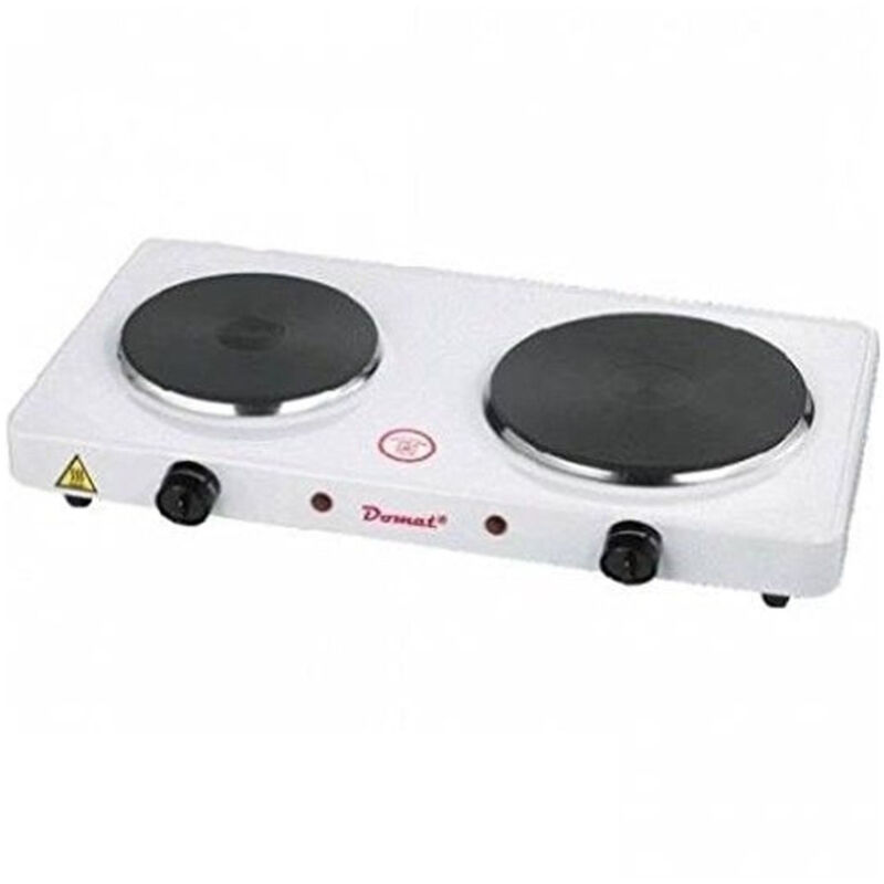 foto del prodotto trade shop traesio fornello elettrico doppia piastra domat dmt 8001 campeggio cucina 