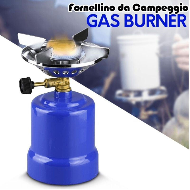 foto del prodotto trade shop traesio fornello gas portatile fornellino per campeggio camping da viaggio di emergenza 