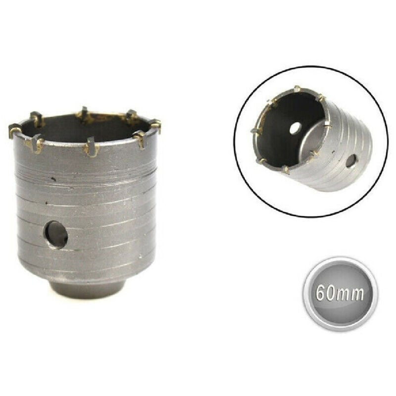 foto del prodotto trade shop traesio fresa carotatrice a tazza diametro 60 mm per muro frese in acciaio fai da te 