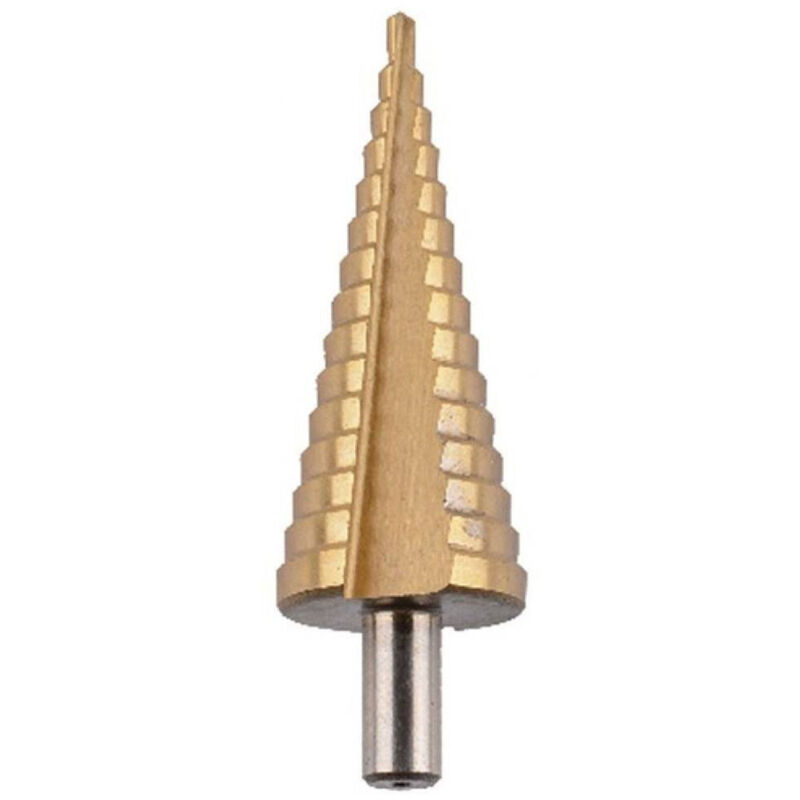 foto del prodotto trade shop traesio fresa conica punta svasatrice a gradini per trapano allargafori acciaio 4 12mm 92088 