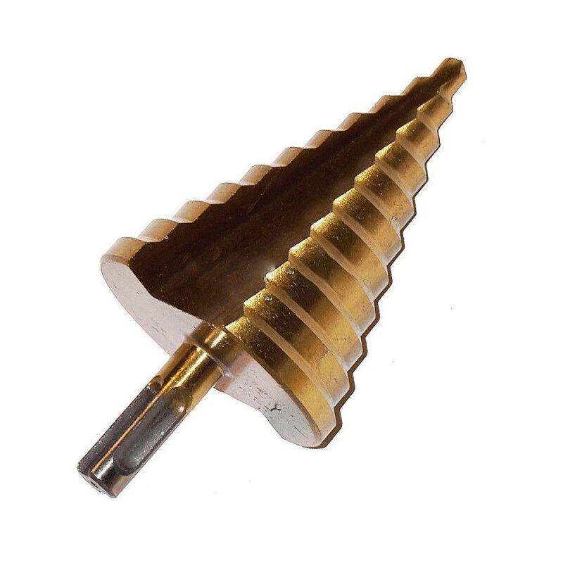 foto del prodotto trade shop traesio fresa trapano a scalino gradino allarga foro allargafori gradini conica 6 52 mm 