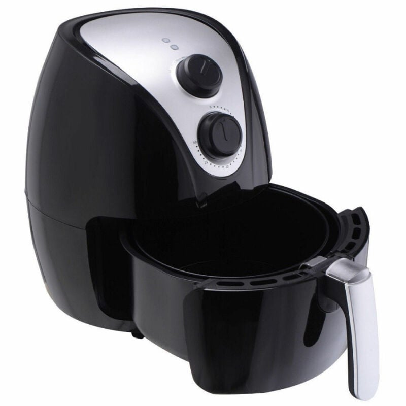 foto del prodotto trade shop traesio friggitrice ad aria calda professionale nera 1500w 2,8lt senza olio e grassi 