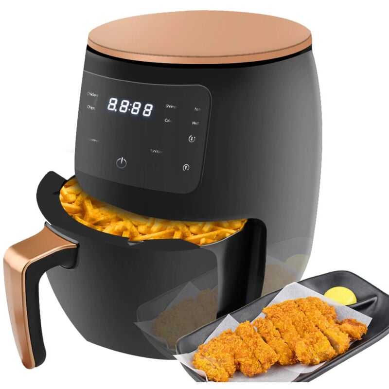 foto del prodotto trade shop traesio friggitrice ad aria calda senza olio airfreyer xl digitale 6 lt premium 2400 w 