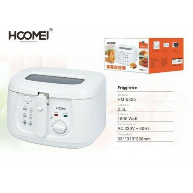 foto del prodotto trade shop traesio friggitrice elettrica 2,5 lt 1800w cestello estraibile e termostato regolabile 