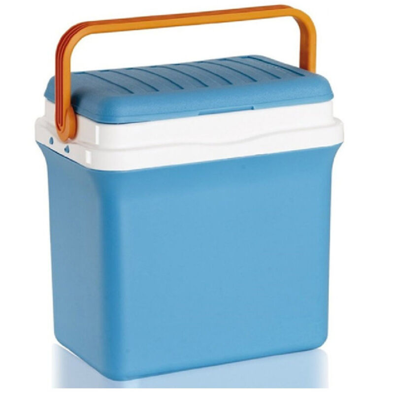 foto del prodotto trade shop traesio frigorifero portatile 22,5 litri frigo azzurro auto camper picnic campeggio 