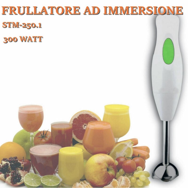 foto del prodotto trade shop traesio frullatore ad immersione mixer lame acciaio inox minipimer sbattitore tritatutto 