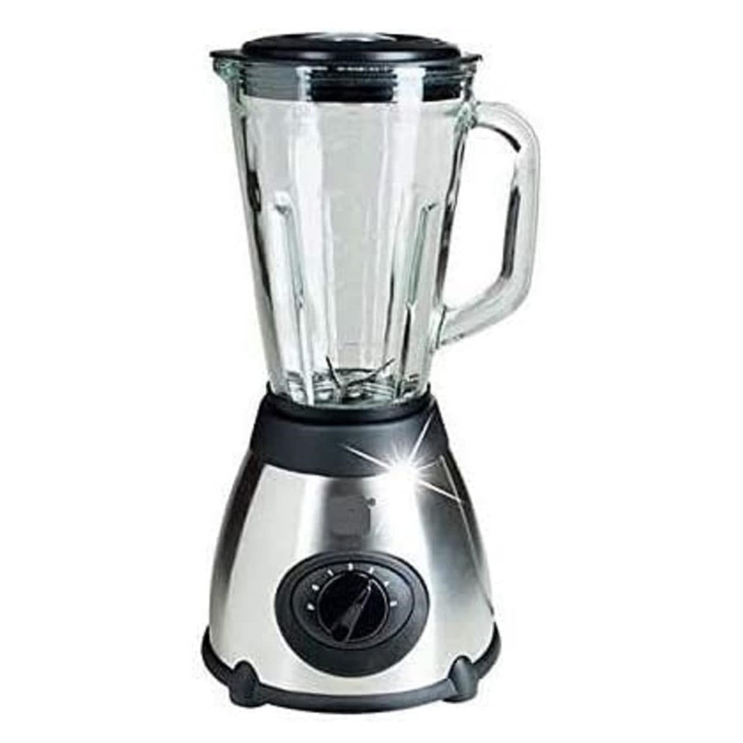 foto del prodotto trade shop traesio frullatore da 500 w con lame in acciaio inox da 1,5 lt tritatutto frutta verdura 