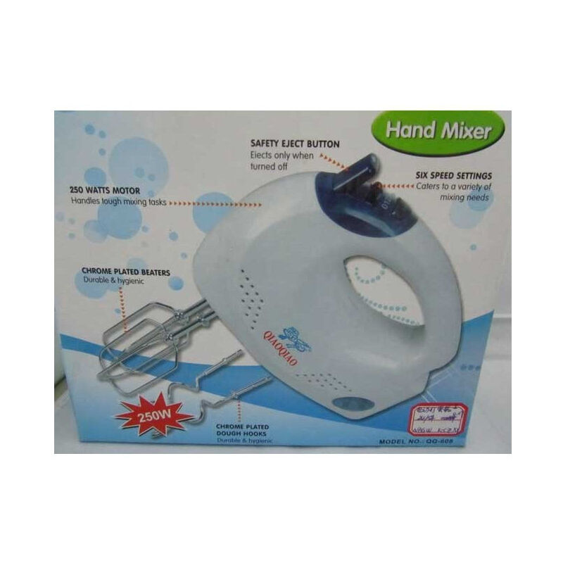 foto del prodotto trade shop traesio frullatore mixer sbattitore con doppie fruste 250w super leggero 6 velocita 