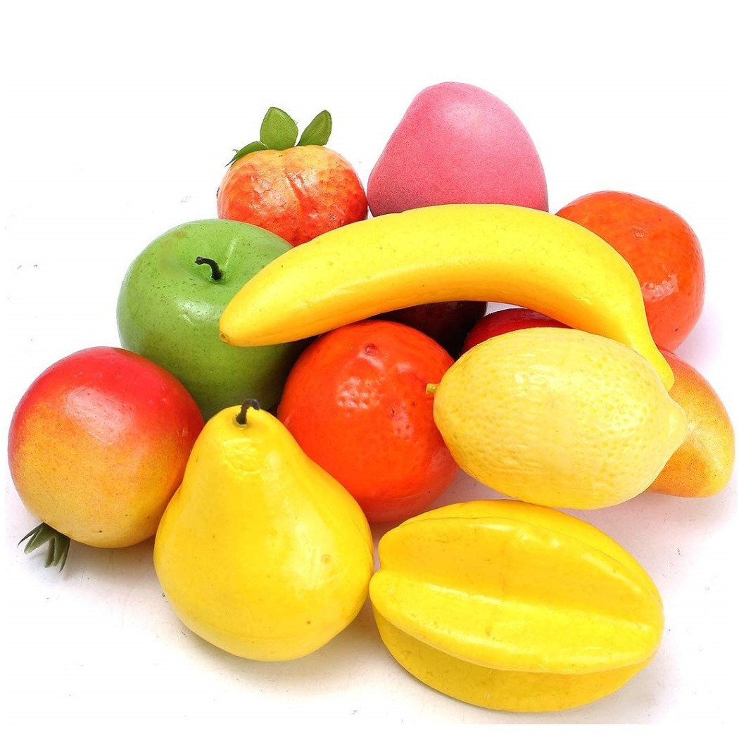 foto del prodotto trade shop traesio frutta finta 12 pezzi artificiale realistica multicolore decorazione casa 