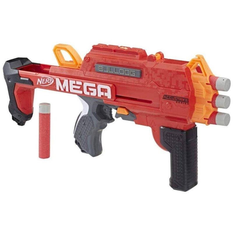 foto del prodotto trade shop traesio fucile giocattolo bambini n strike mega bulldog con 3 munizioni accustrike 