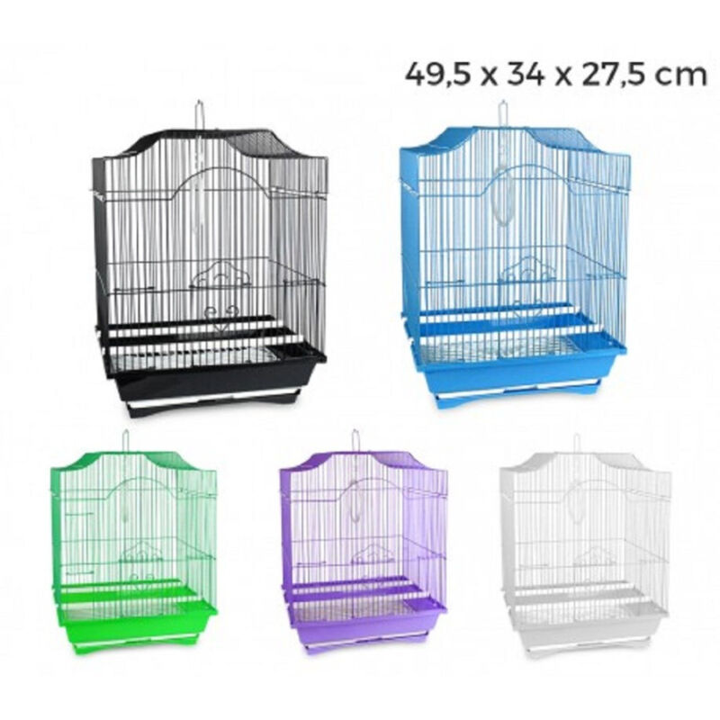 foto del prodotto trade shop traesio gabbia per uccelli 49.5 x 34 x 27.5 cm di piccole dimensioni mangiatoie incluse 