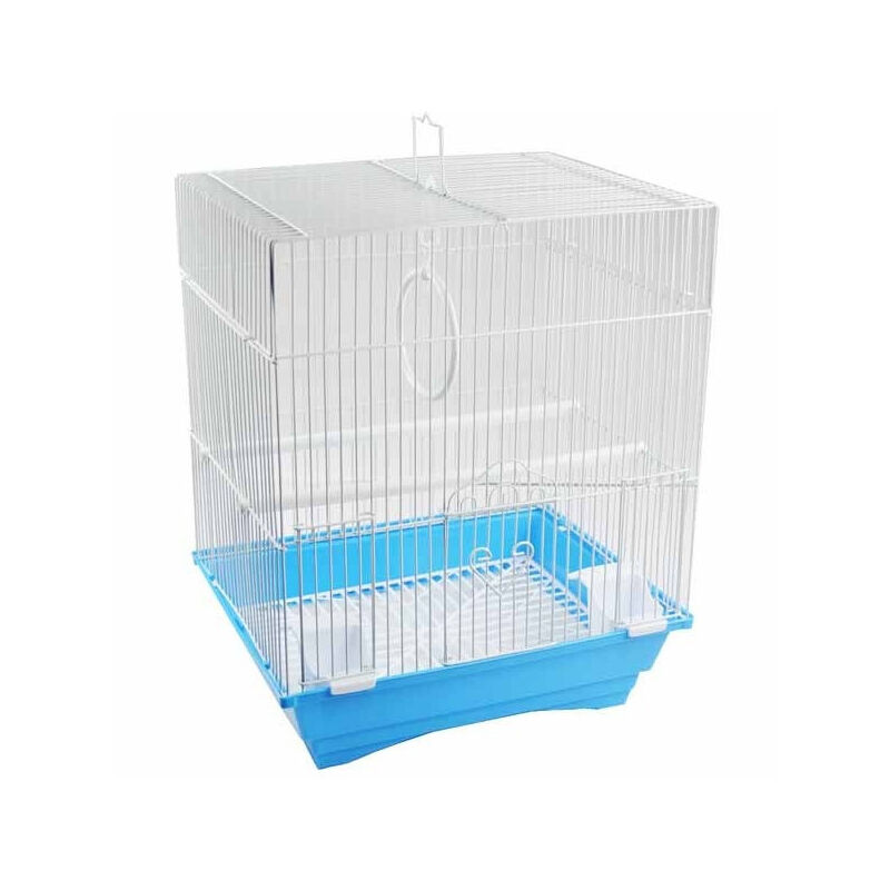 foto del prodotto trade shop traesio gabbia per uccelli gabbietta canarini colori assortiti 42x27x32 cm quadrata 
