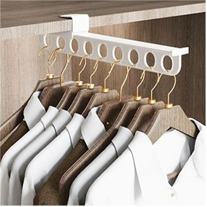 foto del prodotto trade shop traesio gancio per grucce appendiabiti pantaloni sciarpe organizzatore salvaspazio resistente 