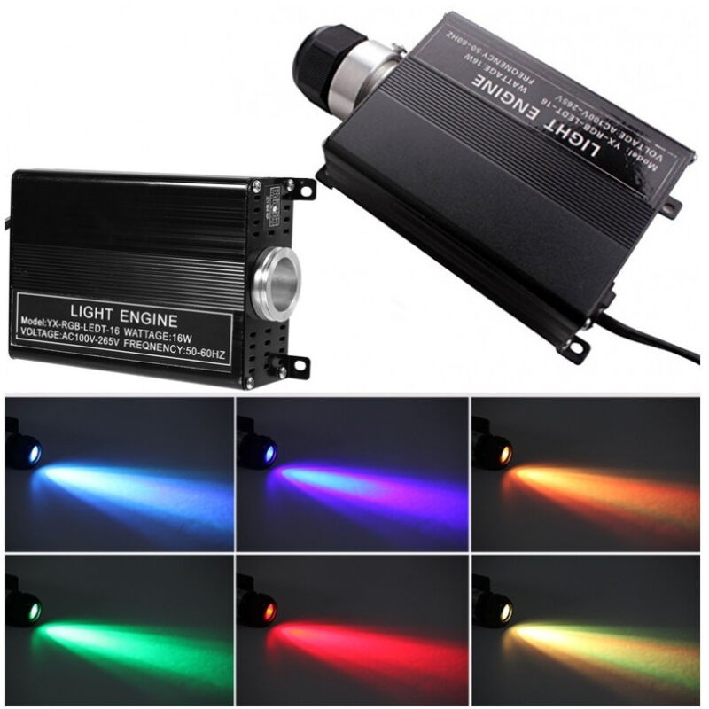 foto del prodotto trade shop traesio generatore luce led rgb 16w 4 comandi per fibra ottica cielo stellato punti luce 