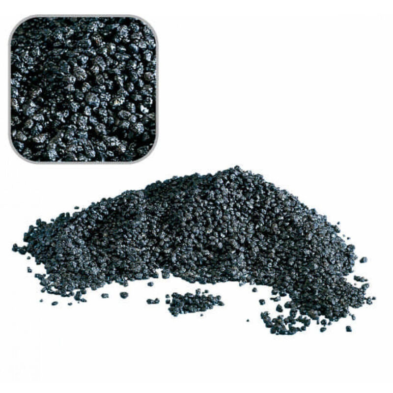foto del prodotto trade shop traesio - ghiaia sabbia quarzo nero ceramizzato per fondale acquario grana media da 300gr -