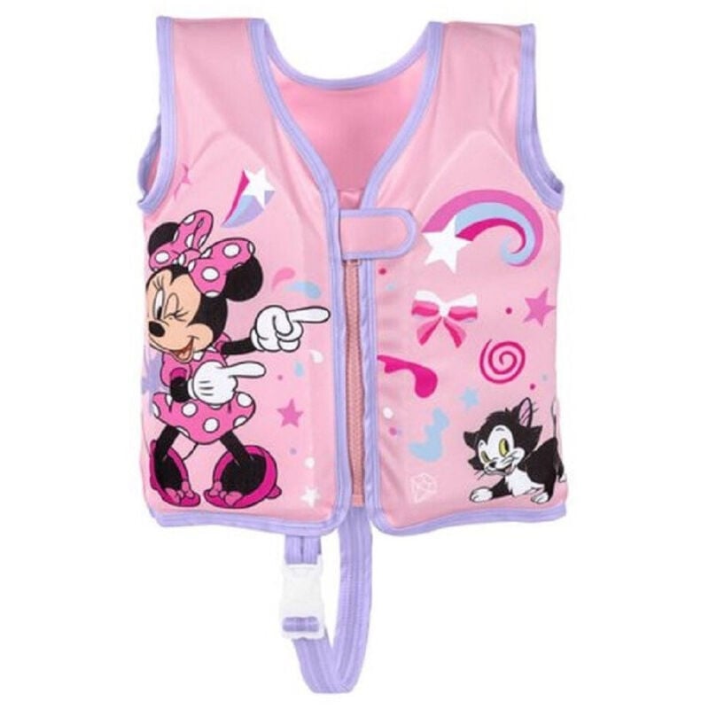 foto del prodotto trade shop traesio - gilet salvagente trainer minnie con cuscinetti in schiuma bambine 3-6 anni 9101g -