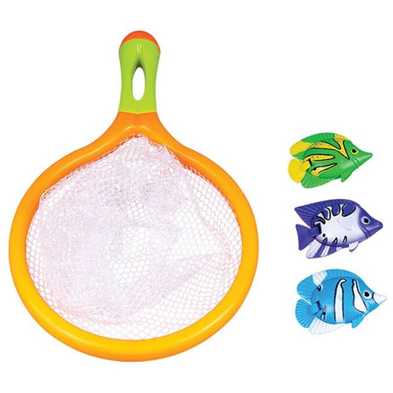 foto del prodotto trade shop traesio gioco bambini vasca da bagno piscina retino pesca pesci con 6 pesciolini 6563031 