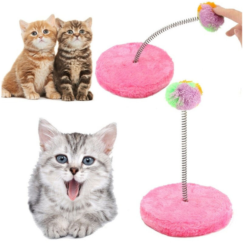 foto del prodotto trade shop traesio gioco con pupazzo topo palestra per gatto gatti unghie tiragraffi base con molle 