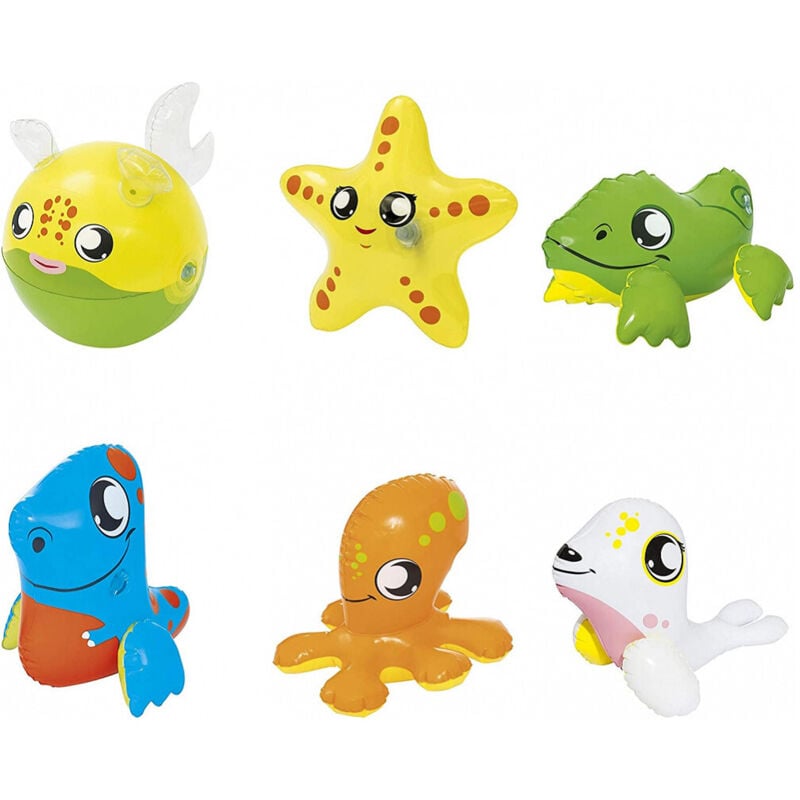 foto del prodotto trade shop traesio gioco galleggiante piscina mare gonfiabile animali assortiti bagno 22 34cm 34030 