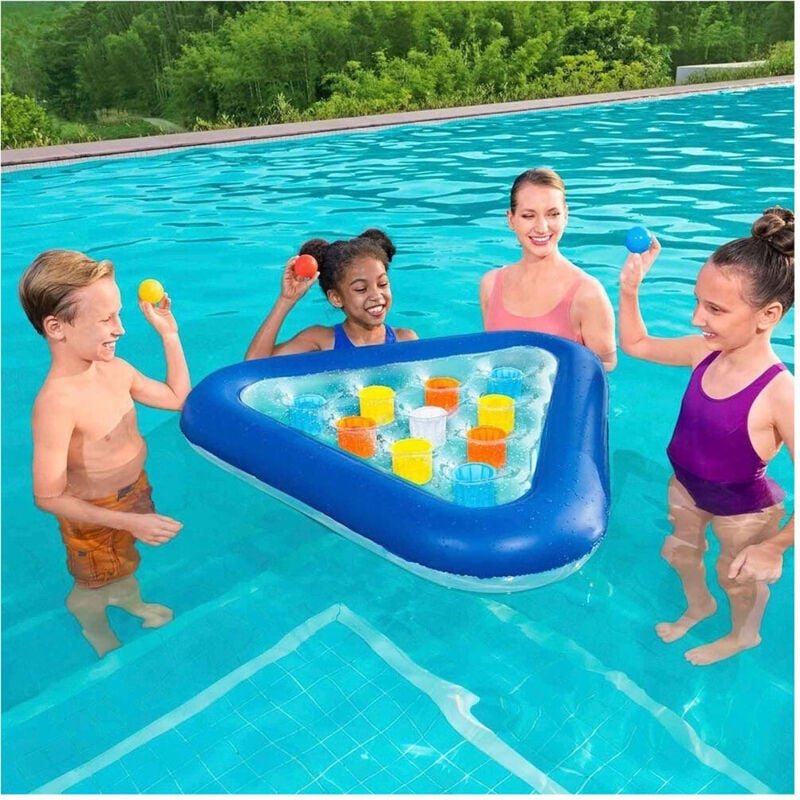 foto del prodotto trade shop traesio gioco galleggiante pong gonfiabile bambini piscina estate palle 105x97cm 52560 