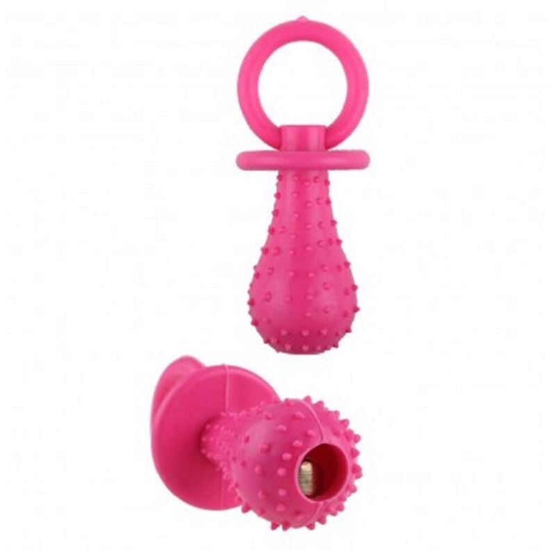 foto del prodotto trade shop traesio gioco riportino per animali ciuccio in gomma sonoro 14 cm morbido per cani gatti rosa