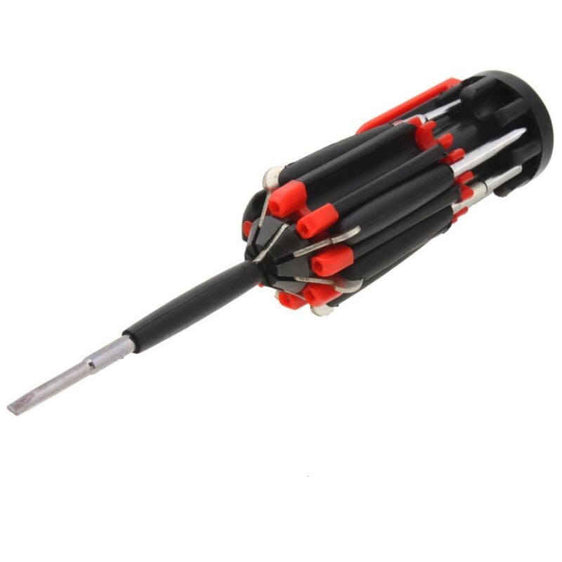 foto del prodotto trade shop traesio giravite cacciavite 8in1 a 6 led multifunzione torcia multiuso luci cacciaviti 